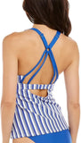 Next Womens Standard High Tide Tankini Swim Top Classic Blue 32D