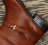 On 34th Womens Firesse Riding Boots 10019685500 Cognac Leather Brown 6.5\M