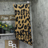 Inc International Concepts Bias Cut Scarf Fuzzy Cozy Warm Leopard Print Brown