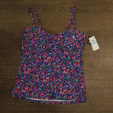 Island Escape Womens Tahiti Bandini Top Swim Tankini P760847 Blue Multi 16