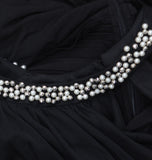 Speechless Juniors Embellished Ruched Cutout Gown Black 7