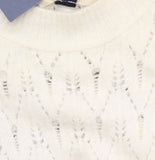 Universal Thread Womens Sleeveless Crewneck Crocheted Sweater Vest Cream White S