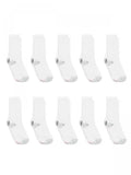 Hanes Women's Cushioned 8pk Crew Athletic Socks 5-9 683/10 White 5-9