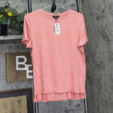 Alfani Womens Knit Crewneck T-Shirt 100128244MS Sunrise Coral Pink S
