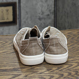 Madden Girl Retro Laceless Lillyy Sneaker Shoes Dark Oatmeal Fabric Brown 6.5M