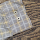 Robert Talbott Carmel Mens Plaid Button Up Long Sleeve Shirt Blue Gold Multi L