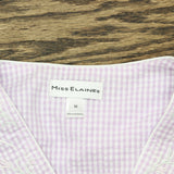 Miss Elaine Womens Robe, Pockets and Zipper Nightgown Lilac / White Check M