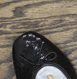 FitFlop Delicato Sequin Bow Slip-On Ballet Flats E6T Black 6.5M