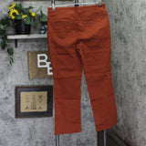 Belle By Kim Gravel Twill Baby Bootcut Jeans Burnt Henna Orange Brown 12P