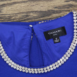 Tahari ASL Womens Rhinestone Trim Shift Dress DAM625-T4 Cobalt Blue 8