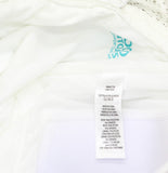 Coco Contours Womens Agate Ruffle Bandeau One Piece Swimsuit White 12 / 36D
