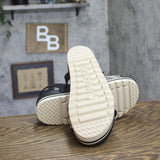 Bearpaw Platform Woven Raffia Buckle Open Toe Slingback Sandals Black / White 9M