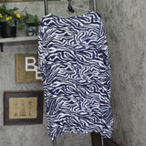 Anne Cole Womens Plus Size Zebra-Print Swim Cover Up Tunic Navy / White L/XL