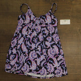 Swim Solutions Tummy-Control Swim Dress One Piece Dancing Paisley Black Multi 18