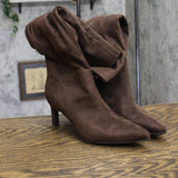 A New Day Womens Justice Boots Faux Suede 94568887 Brown 6