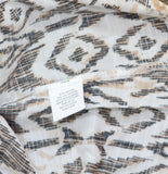 NY Collection Sleeveless Pintucked Button Front Blouse MRJU0684P Brown Multi L