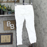 Curations Womens Patch Boyfriend Rolled Cuff Jeans 602648 White 4