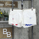 l.e.i Womens Vintage 2013 Juniors Low Rise Ashley Jean Shorts White 13