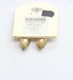Tint Womens Fashion Teardrop Rhinestone Dangly Drop Earrings Gold / Clear 1.5"