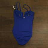 Lauren Ralph Lauren Womens V-Wire One-Piece Swimsuit 20401066 Blue Saturn 10
