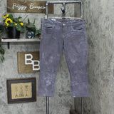Gap Womens Cropped Stretch Lightweight Denim Jeans Gray Tie-Dye 31/12