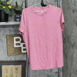Felina Ladies Womens Slub Crew Tee 1460763 Heather Rose Pink XL
