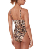 Andie Classic V-Neck One Piece Swimsuit AO466 Leopard Brown M