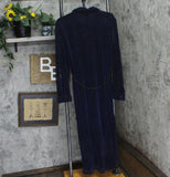 Ny Collection Womens Plus Size Mesh Dress with Long Sleeves Navy Blue 1X