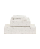 Elmwood Home Callie Floral 200-Thread Count 4-Pc. Sheet Set Gray Queen