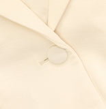 A New Day Womens Signature Crepe Nipped Waist Blazer Jacket Night Off White M