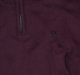 Calvin Klein 2-Piece Sweater Set with Matching Button-Down Shirt Burgundy Red 7