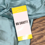 BB Dakota Women s Satin Pajama Loung Shirt Top CM3761W Blue Green M