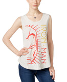 Hybrid Juniors Marvel Ironman Graphic Tank Top Gray L