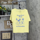Disney Womens Mickey Mouse Pajama Shirt Top M8901185MK Yellow M