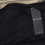 Coin 1804 Womens Plus Size Sequin Side Contrast Fold Over Midi Skirt Black 3X