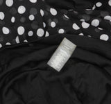 Tommy Hilfiger Womens Chiffon Polka-Dot Midi Dress Black / Cream 10
