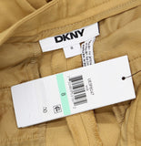 DKNY Womens High-Rise Side Pocket Sueded Canvas Pants UE5P8047 Whiskey Brown 8