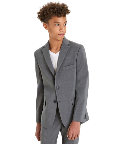 Kenneth Cole Reaction Big Boys Stretch Slim Fit Blazer Suit Jacket Med Gray 16R