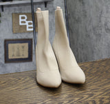 Journee Collection Womens Tru Comfort Foam Noralinn Booties Knit Beige Brown 6W