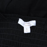LC Lauren Conrad Womens Tie Shoulder Strap Padded Woven Fit Flare Dress Black S