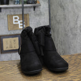 Journee Collection Jester-01 Faux Suede Buckle Flat Boots Black 6M