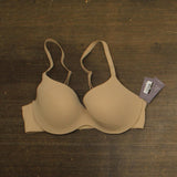 Auden Womens Luxe Stretch Comfort Wire Demi T-Shirt Bra Pearl Tan Brown 38B