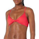 Roxy Womens Rib Love The Surf Knot Bikini Swim Top Bittersweet Red S