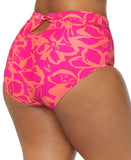 Raisins High-Waist Tummy-Control Floral Bikini Bottom N841254 Pink Multi 24W