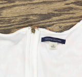 Tommy Hilfiger Sleeve Surplice Midi Dress Ivory Off White / Grenadine Red 12