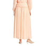 Future Collective Womens Mid Rise Crinkle Maxi Skirt 93253949 Peach Orange 2