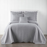 Hudson & Main Tailored Tonal Audrey Bedspread Gray Twin