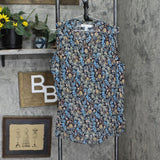 Cristina B Womens Woven Sleeveless Shirt Blouse Top 1772603 Black Multi L