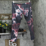 Chaser Womens Tie-Dyed Maternity Jogger Pants P8001386 Berry Pink Tie Dye M