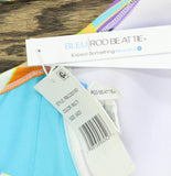 Bleu by Rod Beattie Convertible Cross-Back Bikini Swim Top White / Multi 34DD